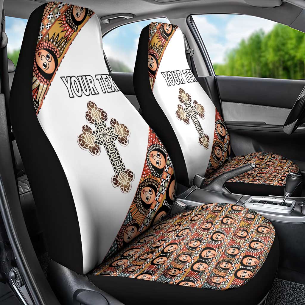 Personalized Ethiopia Car Seat Cover Ethiopian Orthodox Church Angel
