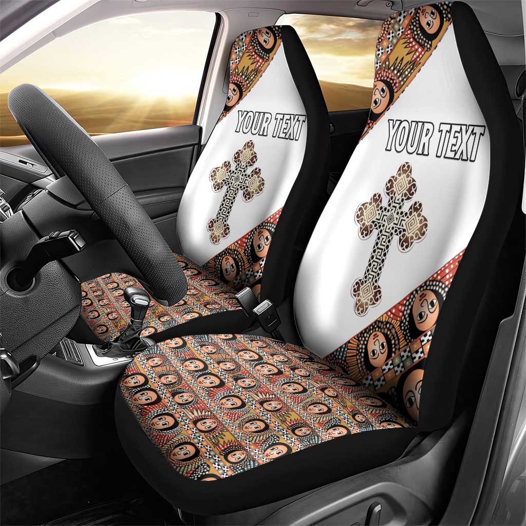 Personalized Ethiopia Car Seat Cover Ethiopian Orthodox Church Angel
