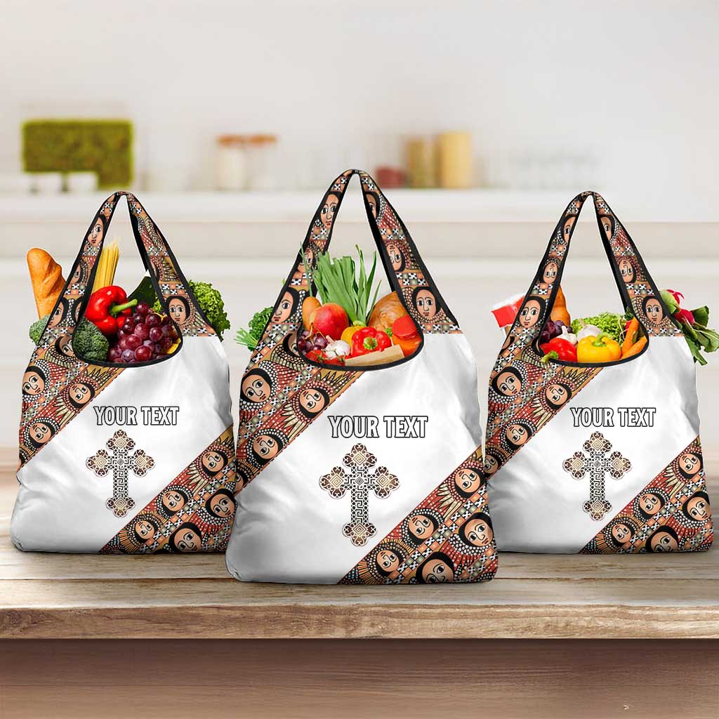 Personalized Ethiopia Grocery Bag Ethiopian Orthodox Church Angel