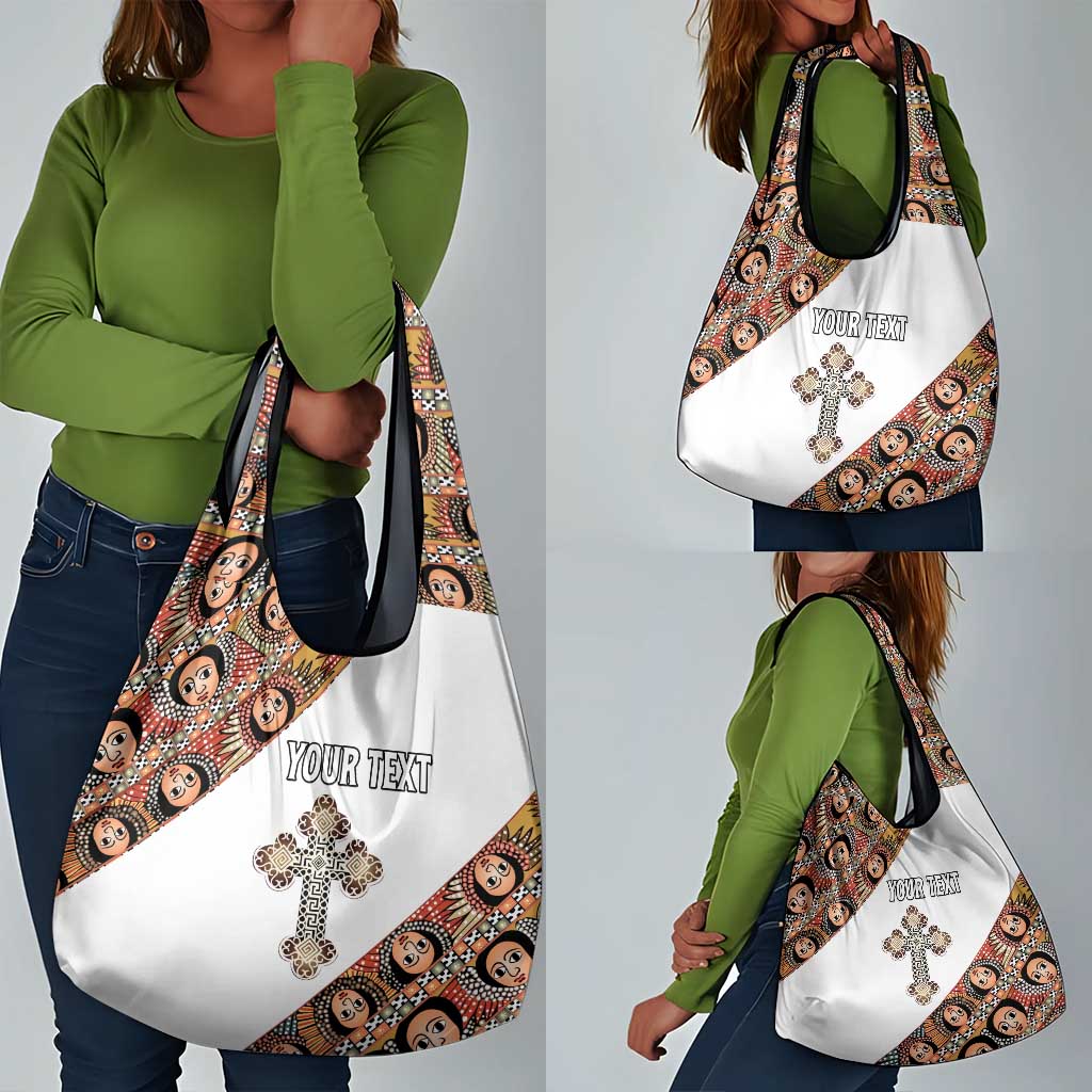 Personalized Ethiopia Grocery Bag Ethiopian Orthodox Church Angel