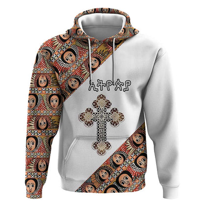 Personalized Ethiopia Hoodie Ethiopian Orthodox Church Angel