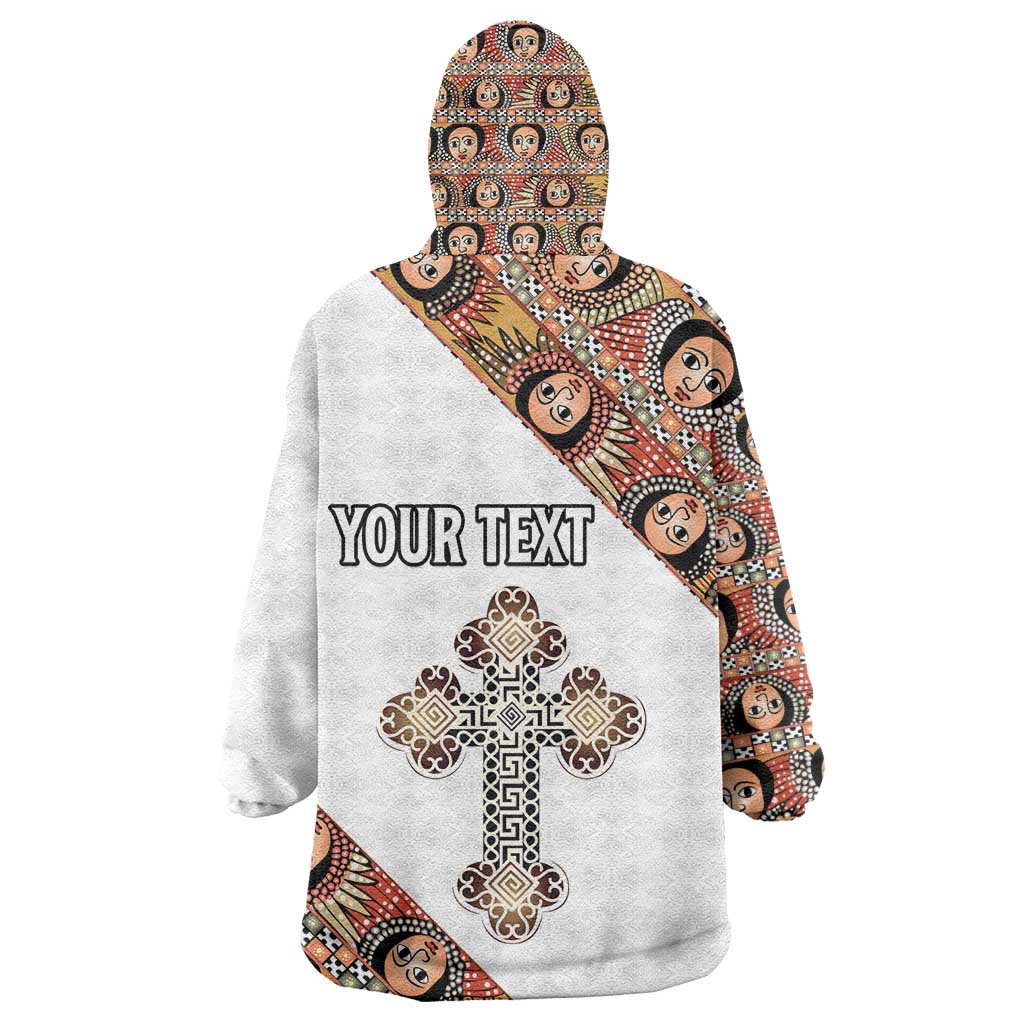 Personalized Ethiopia Kid Wearable Blanket Hoodie Ethiopian Orthodox Church Angel