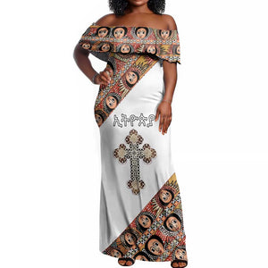 Personalized Ethiopia Off Shoulder Maxi Dress Ethiopian Orthodox Church Angel