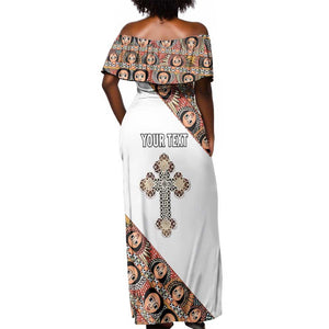 Personalized Ethiopia Off Shoulder Maxi Dress Ethiopian Orthodox Church Angel
