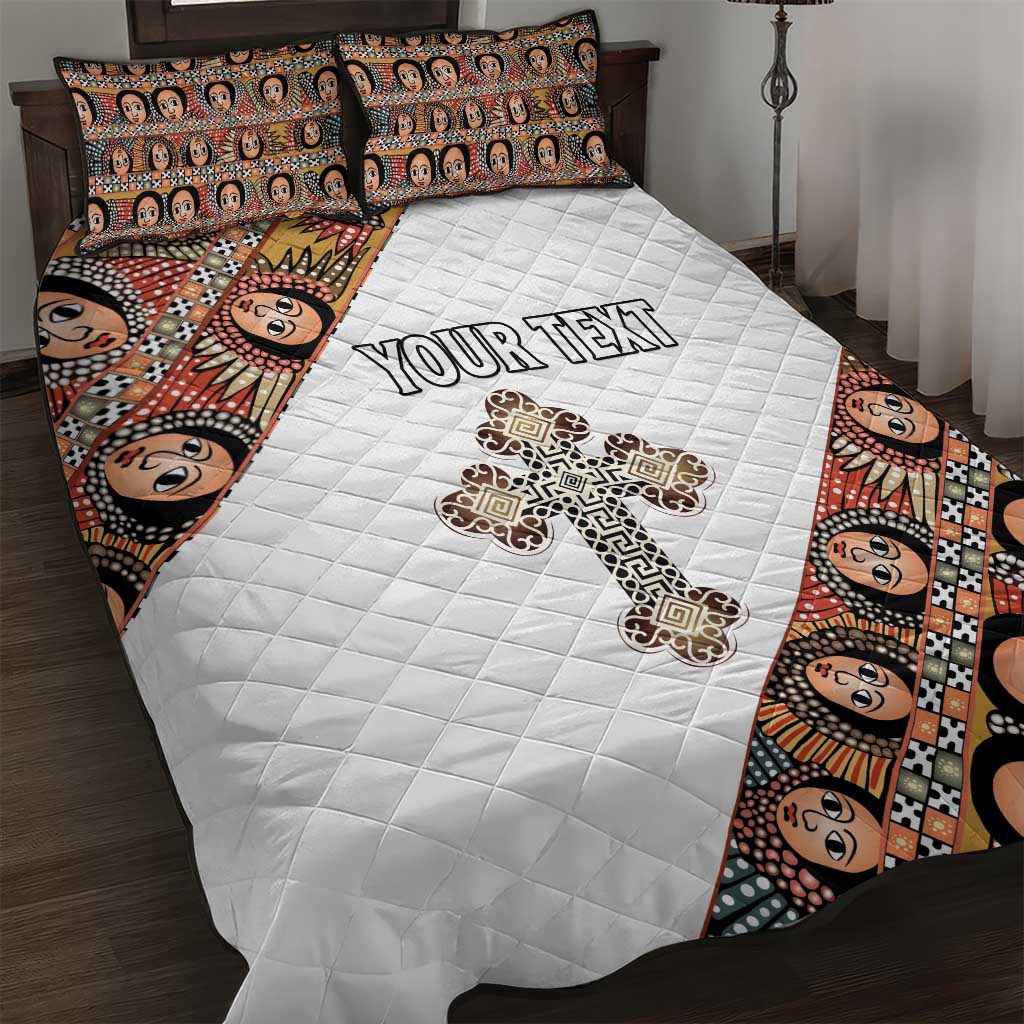 Personalized Ethiopia Quilt Bed Set Ethiopian Orthodox Church Angel
