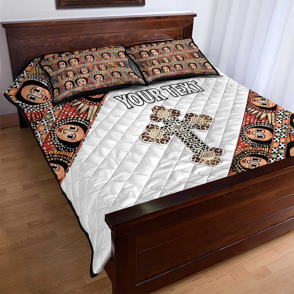 Personalized Ethiopia Quilt Bed Set Ethiopian Orthodox Church Angel