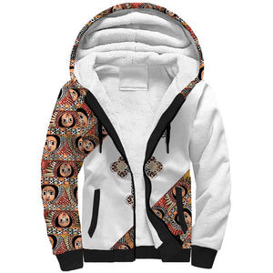 Personalized Ethiopia Sherpa Hoodie Ethiopian Orthodox Church Angel