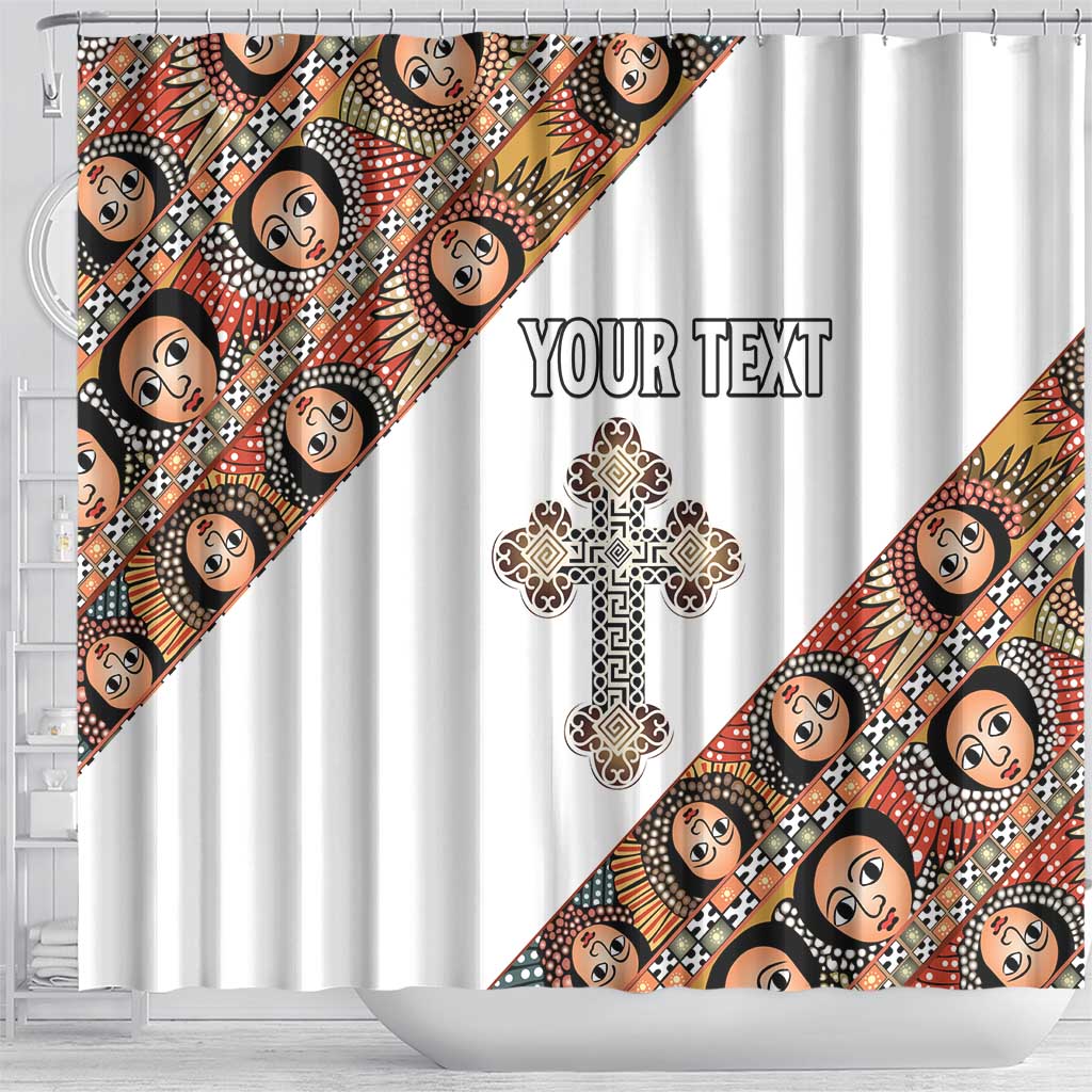 Personalized Ethiopia Shower Curtain Ethiopian Orthodox Church Angel
