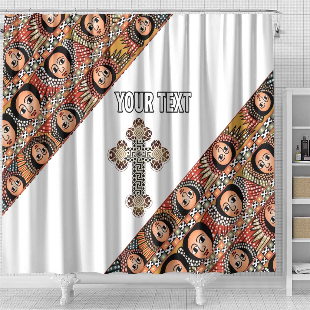 Personalized Ethiopia Shower Curtain Ethiopian Orthodox Church Angel