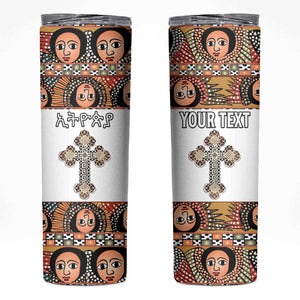 Personalized Ethiopia Skinny Tumbler Ethiopian Orthodox Church Angel