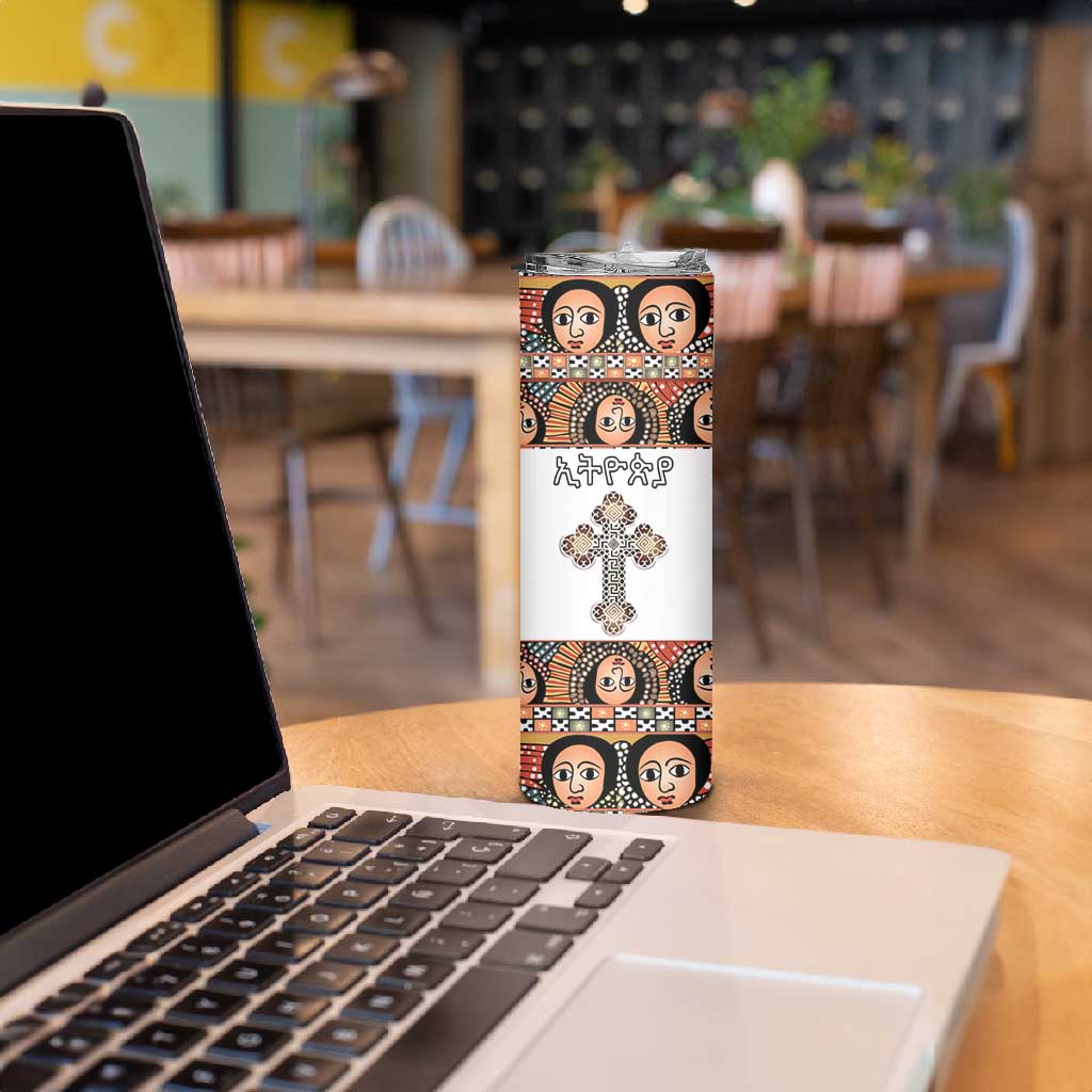 Personalized Ethiopia Skinny Tumbler Ethiopian Orthodox Church Angel