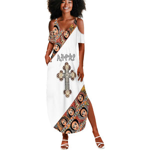 Personalized Ethiopia Summer Maxi Dress Ethiopian Orthodox Church Angel