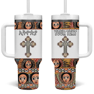 Personalized Ethiopia Tumbler With Handle Ethiopian Orthodox Church Angel