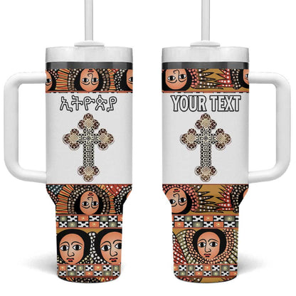 Personalized Ethiopia Tumbler With Handle Ethiopian Orthodox Church Angel