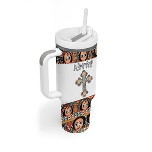 Personalized Ethiopia Tumbler With Handle Ethiopian Orthodox Church Angel