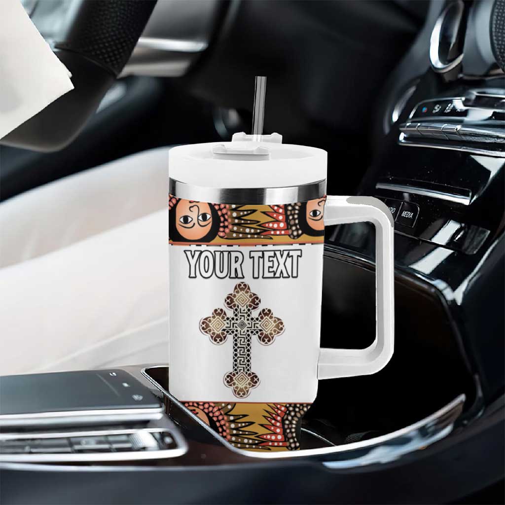 Personalized Ethiopia Tumbler With Handle Ethiopian Orthodox Church Angel