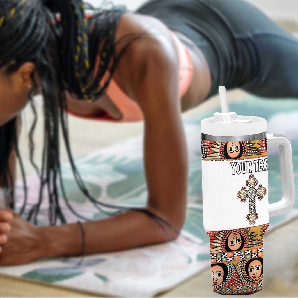 Personalized Ethiopia Tumbler With Handle Ethiopian Orthodox Church Angel