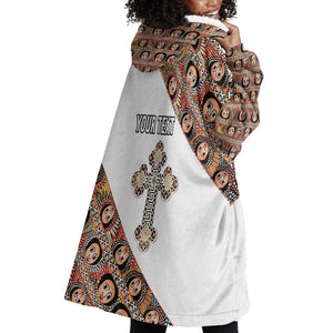 Personalized Ethiopia Wearable Blanket Hoodie Ethiopian Orthodox Church Angel