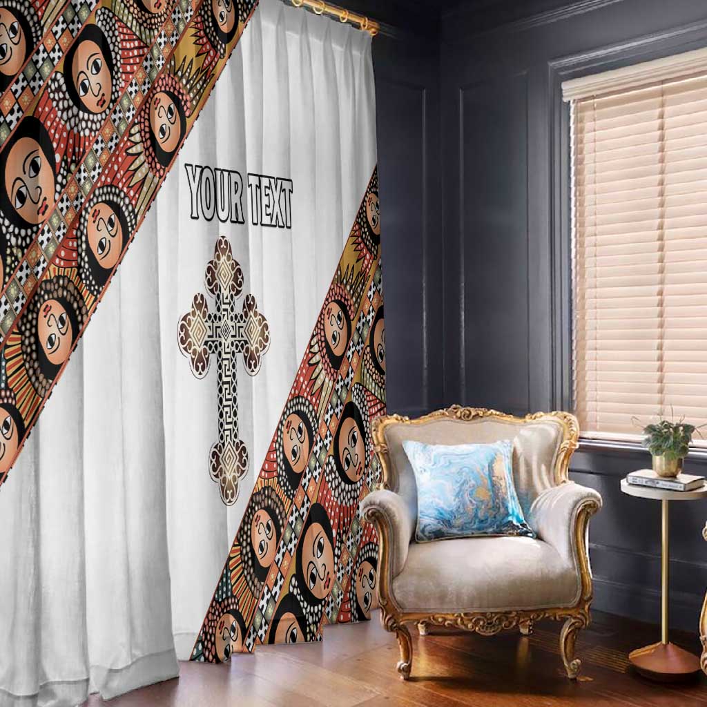 Personalized Ethiopia Window Curtain Ethiopian Orthodox Church Angel