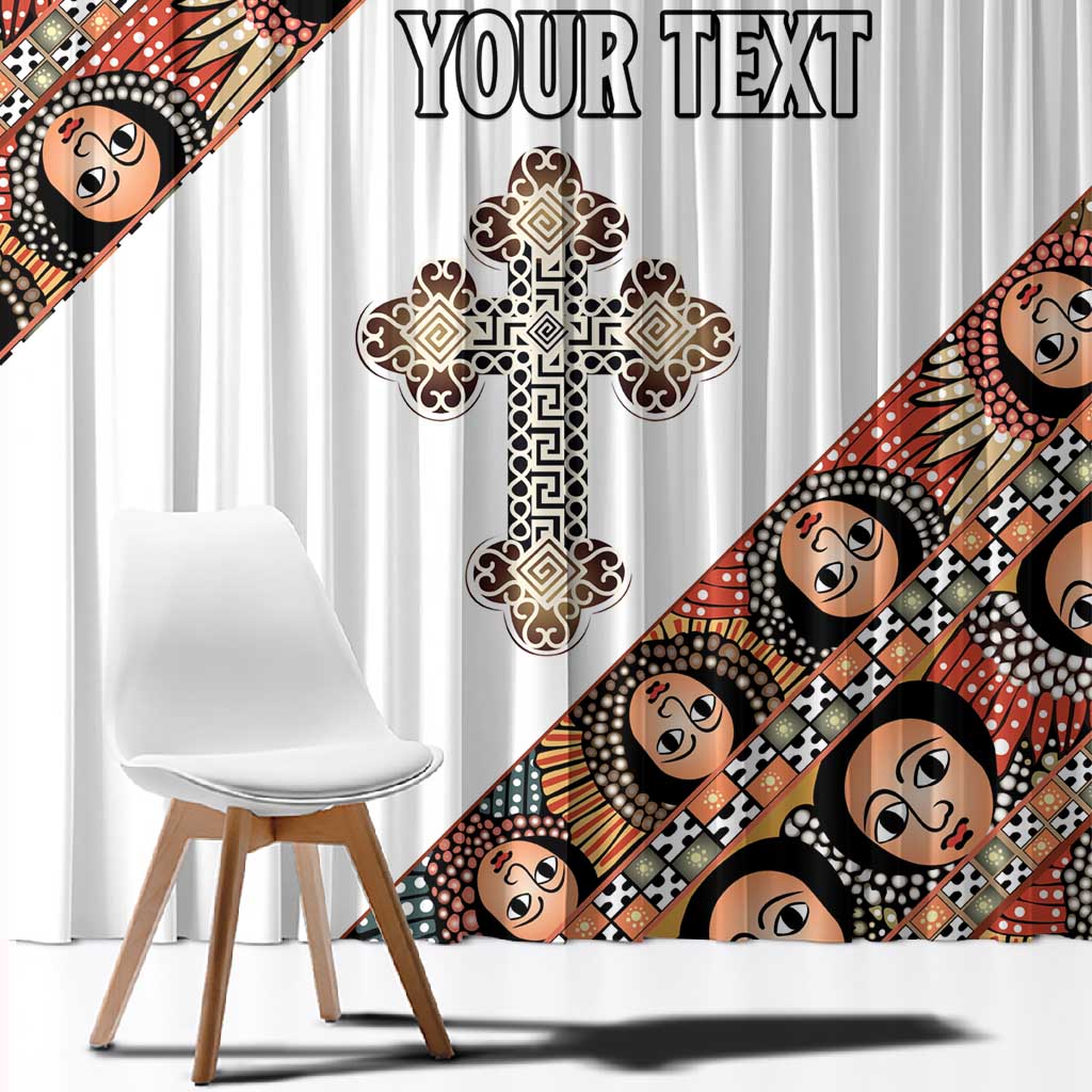Personalized Ethiopia Window Curtain Ethiopian Orthodox Church Angel