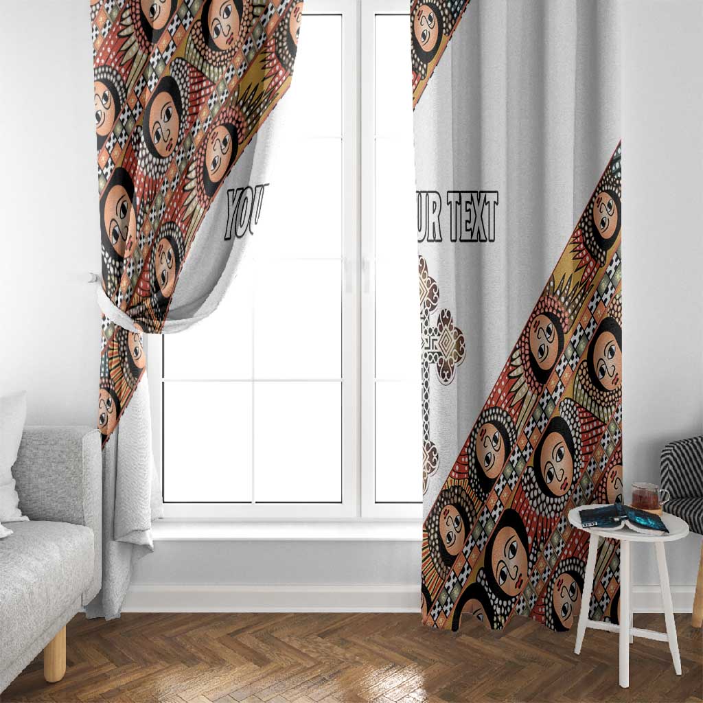 Personalized Ethiopia Window Curtain Ethiopian Orthodox Church Angel