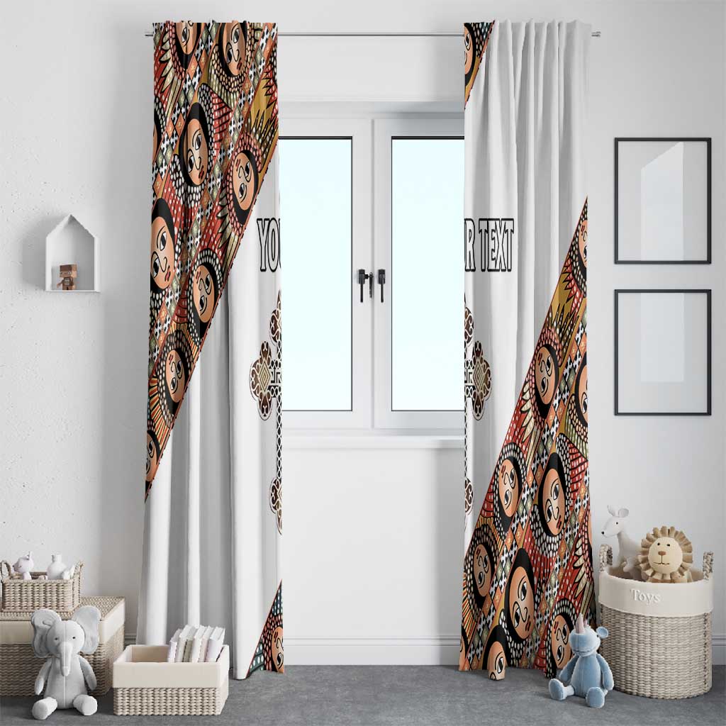 Personalized Ethiopia Window Curtain Ethiopian Orthodox Church Angel