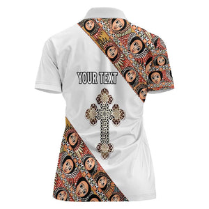 Personalized Ethiopia Women Polo Shirt Ethiopian Orthodox Church Angel