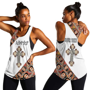 Personalized Ethiopia Women Racerback Tank Ethiopian Orthodox Church Angel