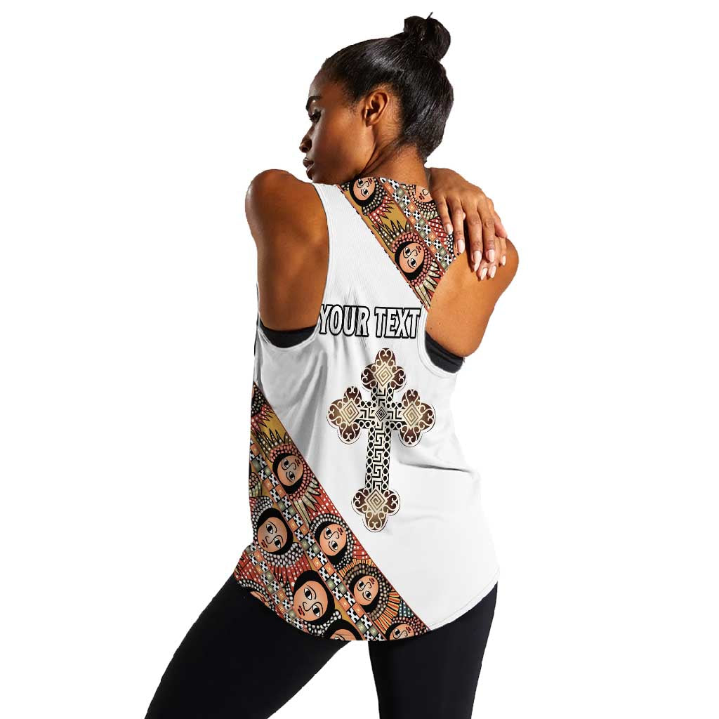 Personalized Ethiopia Women Racerback Tank Ethiopian Orthodox Church Angel