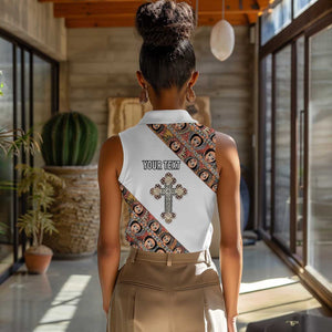 Personalized Ethiopia Women Sleeveless Polo Shirt Ethiopian Orthodox Church Angel