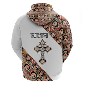 Personalized Ethiopia Zip Hoodie Ethiopian Orthodox Church Angel
