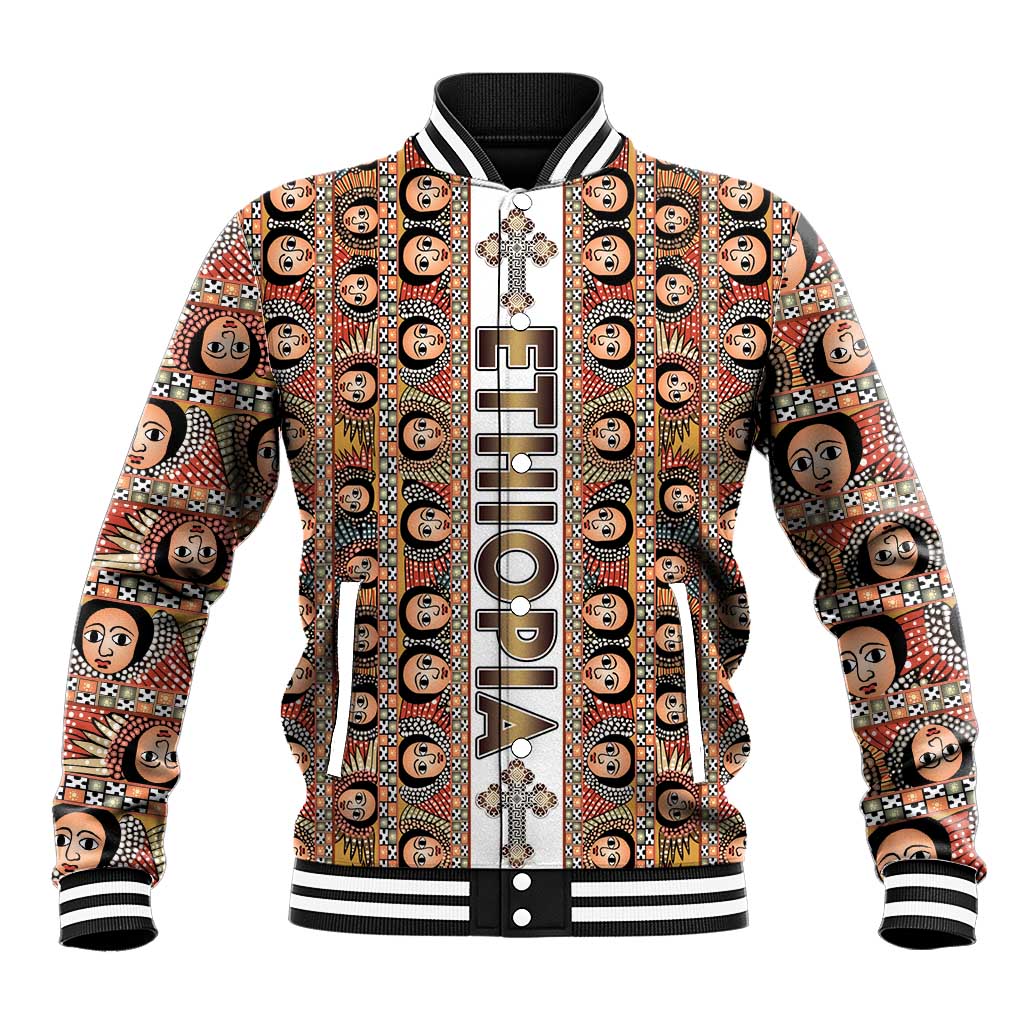 Personalized Ethiopia Baseball Jacket Ethiopian Tewahedo Angel Orthodox
