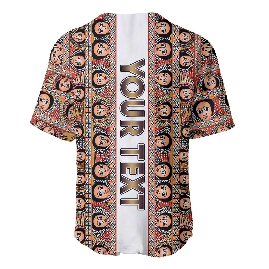 Personalized Ethiopia Baseball Jersey Ethiopian Tewahedo Angel Orthodox