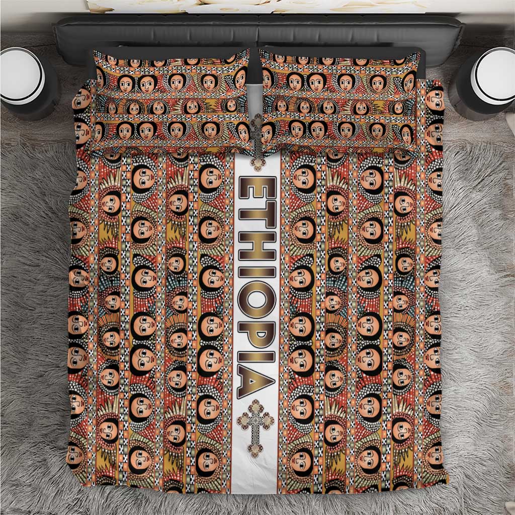 Personalized Ethiopia Bedding Set Ethiopian Tewahedo Angel Orthodox