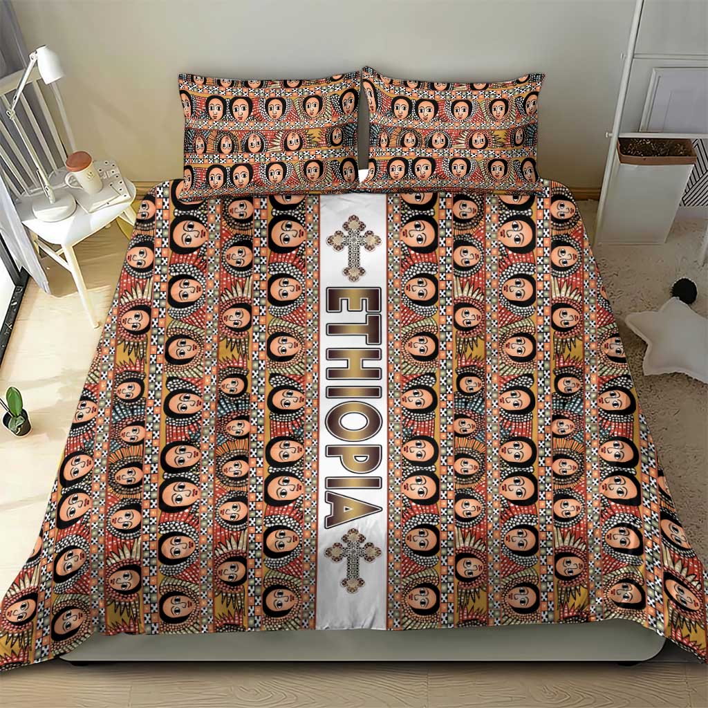 Personalized Ethiopia Bedding Set Ethiopian Tewahedo Angel Orthodox