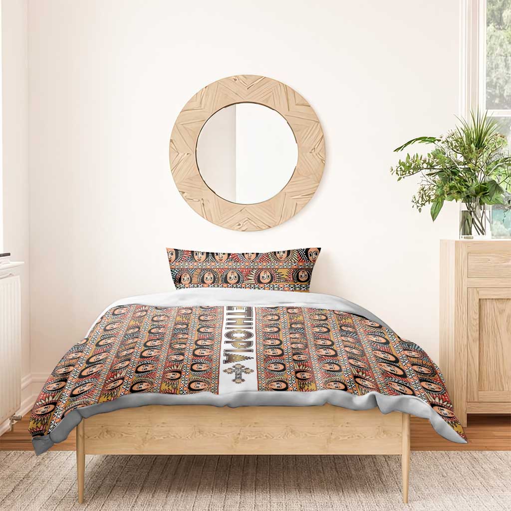 Personalized Ethiopia Bedding Set Ethiopian Tewahedo Angel Orthodox