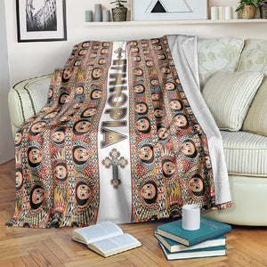 Personalized Ethiopia Blanket Ethiopian Tewahedo Angel Orthodox