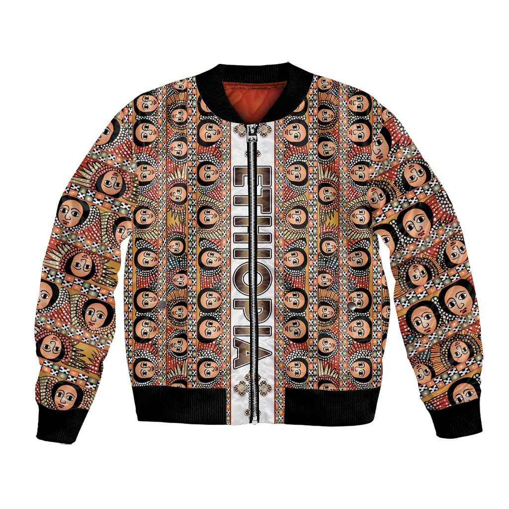 Personalized Ethiopia Bomber Jacket Ethiopian Tewahedo Angel Orthodox