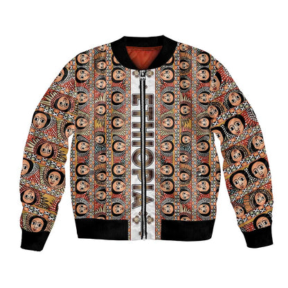 Personalized Ethiopia Bomber Jacket Ethiopian Tewahedo Angel Orthodox