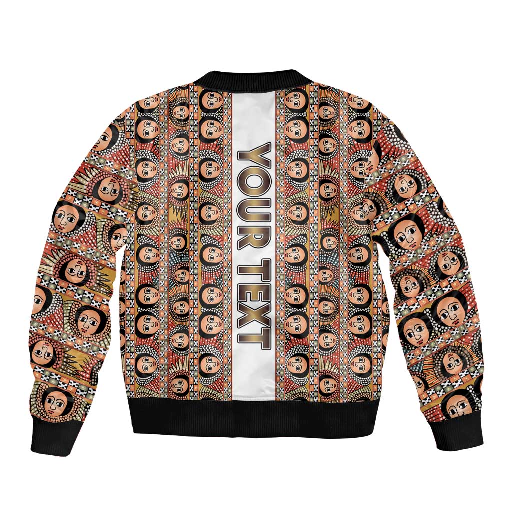 Personalized Ethiopia Bomber Jacket Ethiopian Tewahedo Angel Orthodox