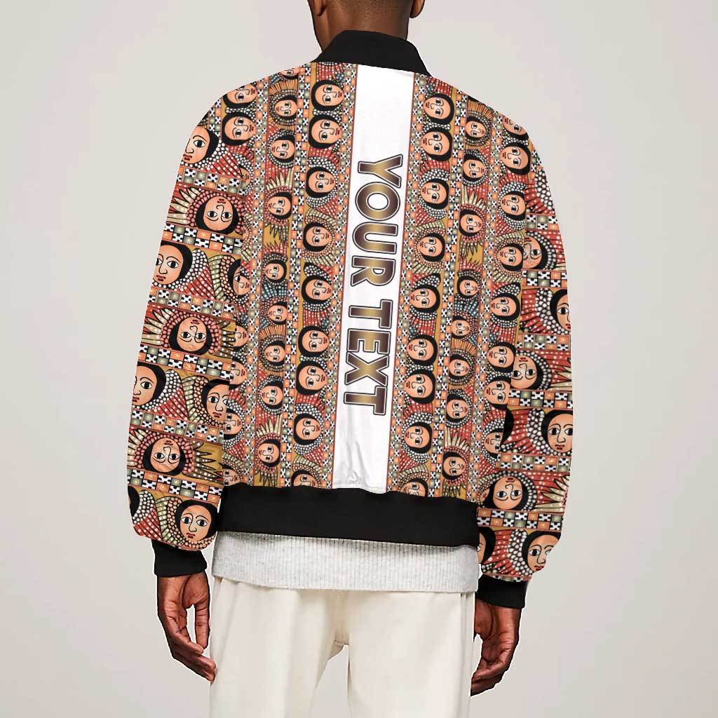 Personalized Ethiopia Bomber Jacket Ethiopian Tewahedo Angel Orthodox