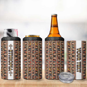 Personalized Ethiopia 4 in 1 Can Cooler Tumbler Ethiopian Tewahedo Angel Orthodox