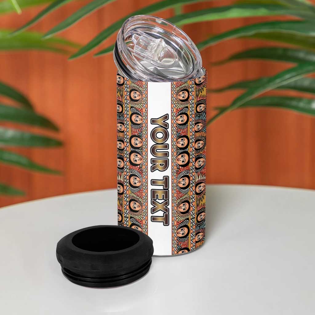 Personalized Ethiopia 4 in 1 Can Cooler Tumbler Ethiopian Tewahedo Angel Orthodox
