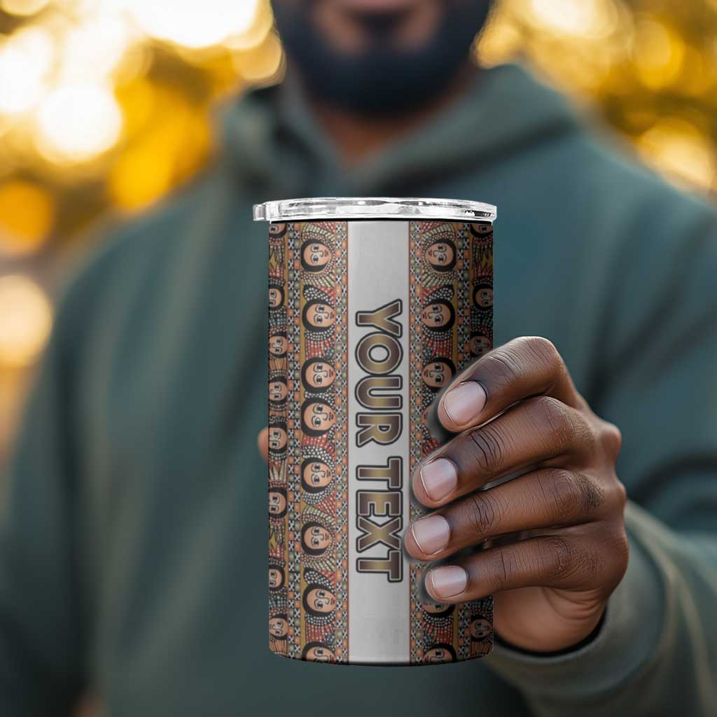 Personalized Ethiopia 4 in 1 Can Cooler Tumbler Ethiopian Tewahedo Angel Orthodox