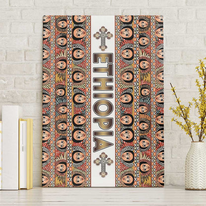 Personalized Ethiopia Canvas Wall Art Ethiopian Tewahedo Angel Orthodox