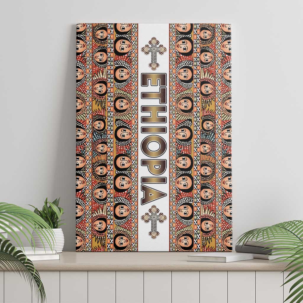 Personalized Ethiopia Canvas Wall Art Ethiopian Tewahedo Angel Orthodox