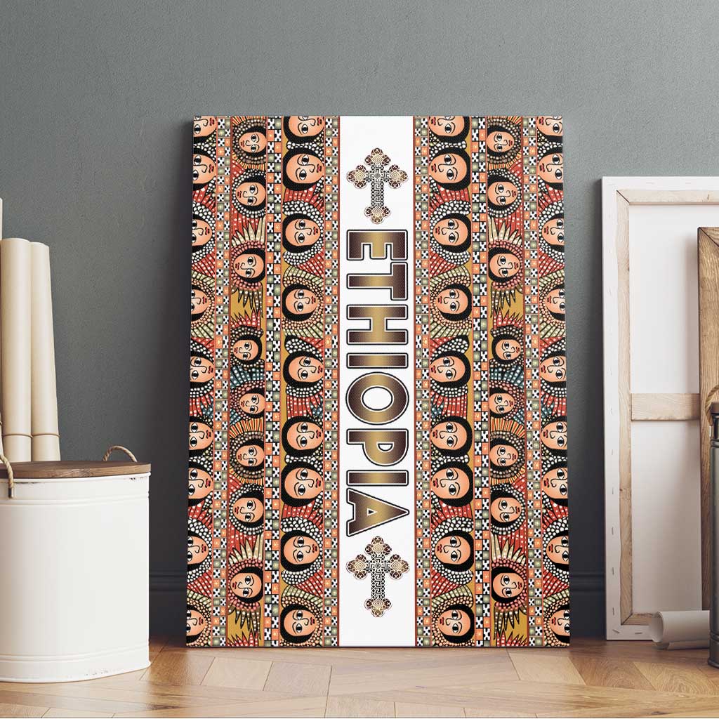 Personalized Ethiopia Canvas Wall Art Ethiopian Tewahedo Angel Orthodox