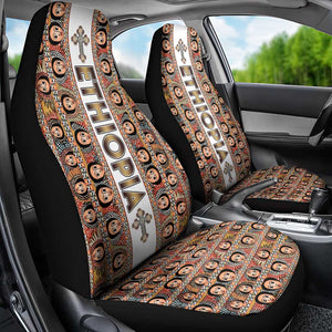 Personalized Ethiopia Car Seat Cover Ethiopian Tewahedo Angel Orthodox