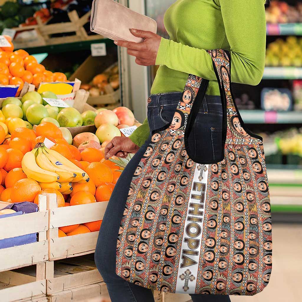 Personalized Ethiopia Grocery Bag Ethiopian Tewahedo Angel Orthodox