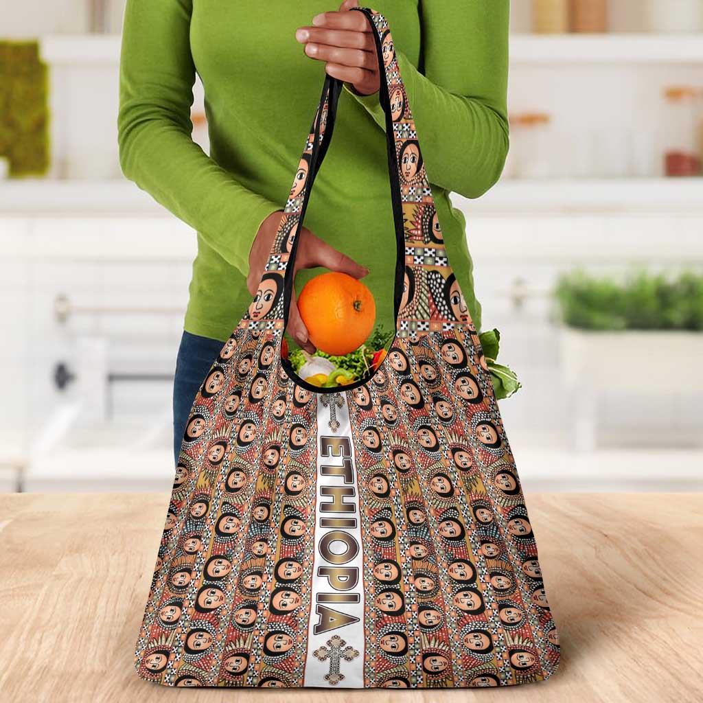 Personalized Ethiopia Grocery Bag Ethiopian Tewahedo Angel Orthodox